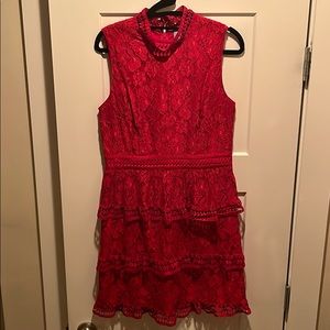 Cece by Cynthia Steffe Red Lace Dress